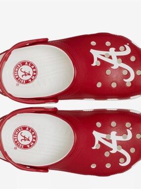 CROCS Kids Red Clogs with White Alabama Logo